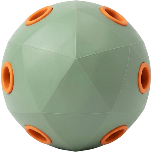 Pimfa Faceted TPR Treat Puzzle Ball Sage Orange 12 cm - Product view