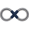 Pimfa Figure-Eight Cotton Rope Tug Toy Navy Cream 38 cm - Product view